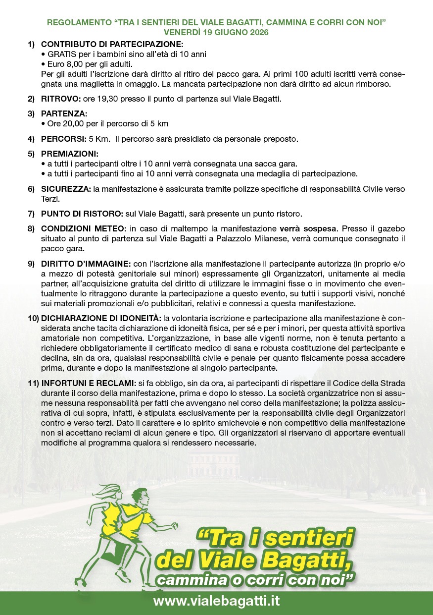 Volantino corsa retro